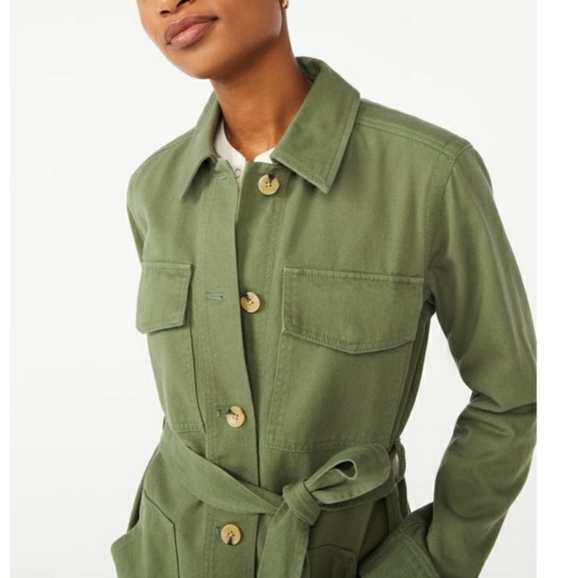 Free Assembly Women's Button-Front Utility Jacket - Picture 3 of 5